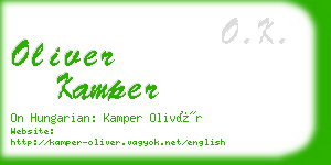 oliver kamper business card